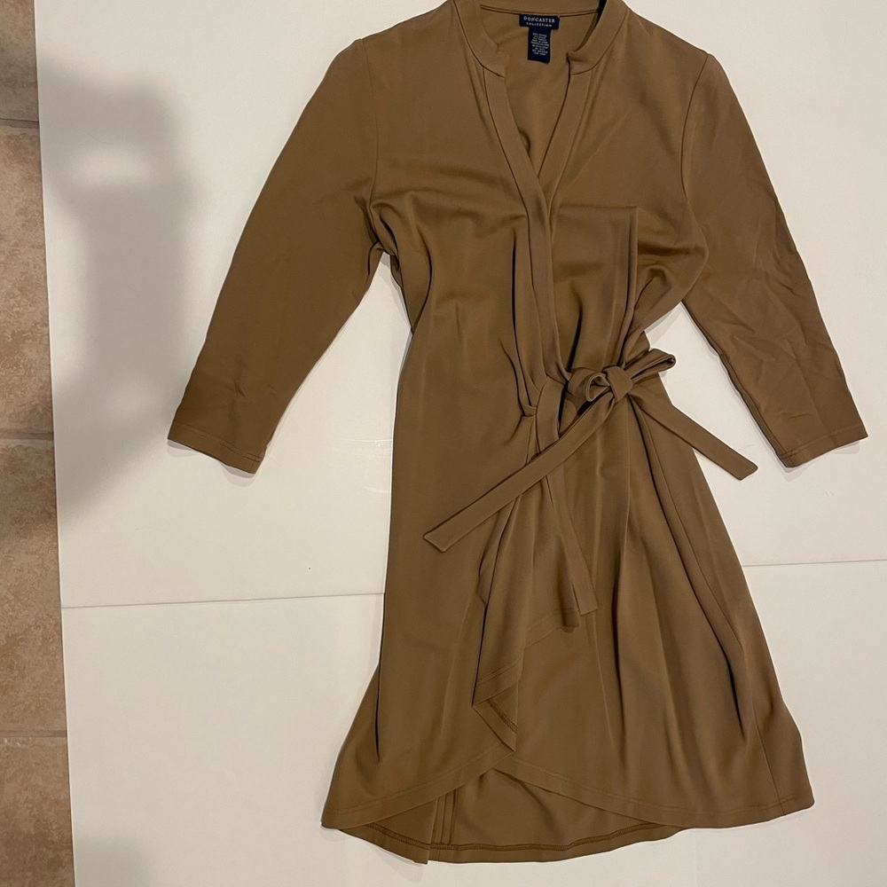 Elegant Doncaster Collection Brown Wrap Dress